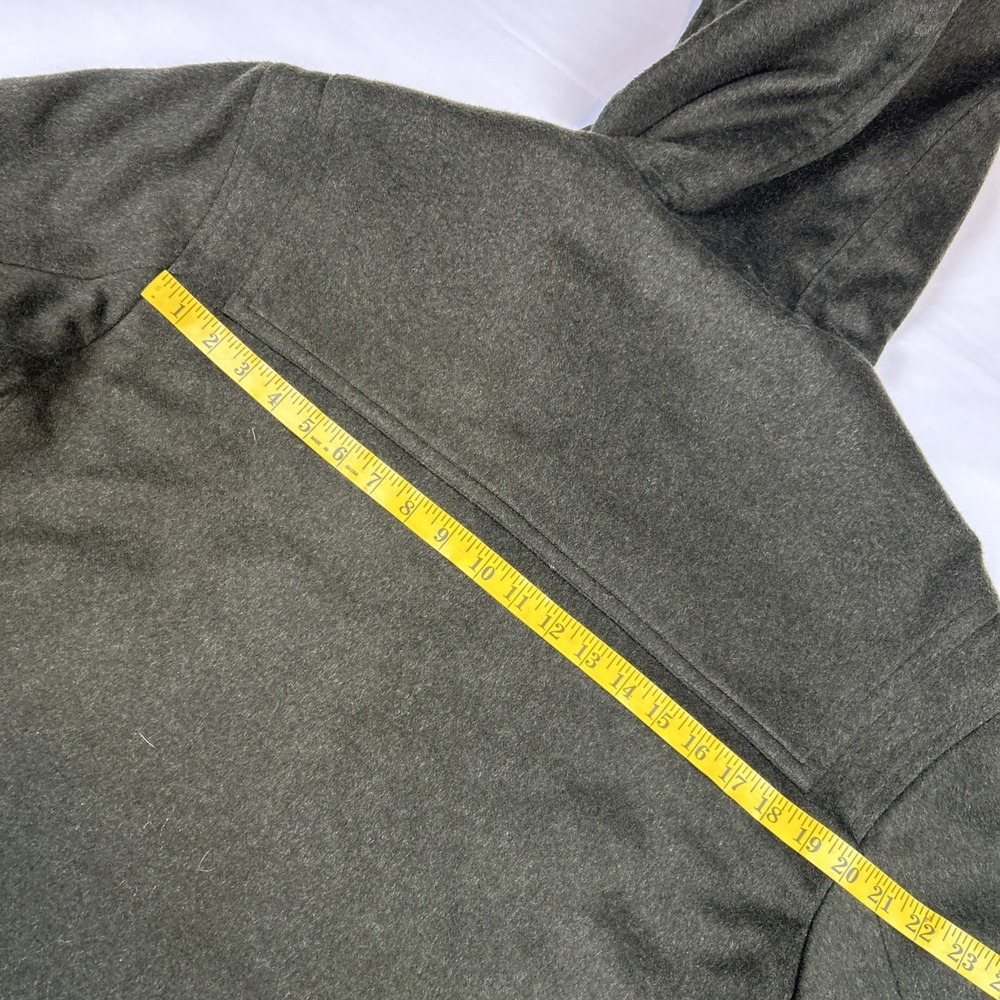 Vintage Lands End Toggle Men's Sz L Hooded Coat Wool Quilt Lined Duffle Pischl - Picture 15 of 15